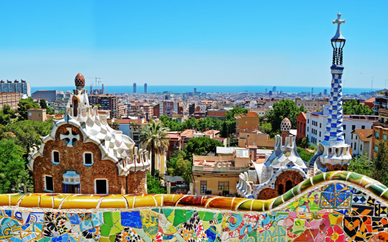 Vue panoramique sur la ville de Barcelone, en Espagne