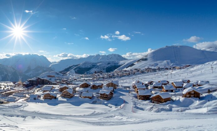 Le domaine skiable de l'Alpe d'Huez, France