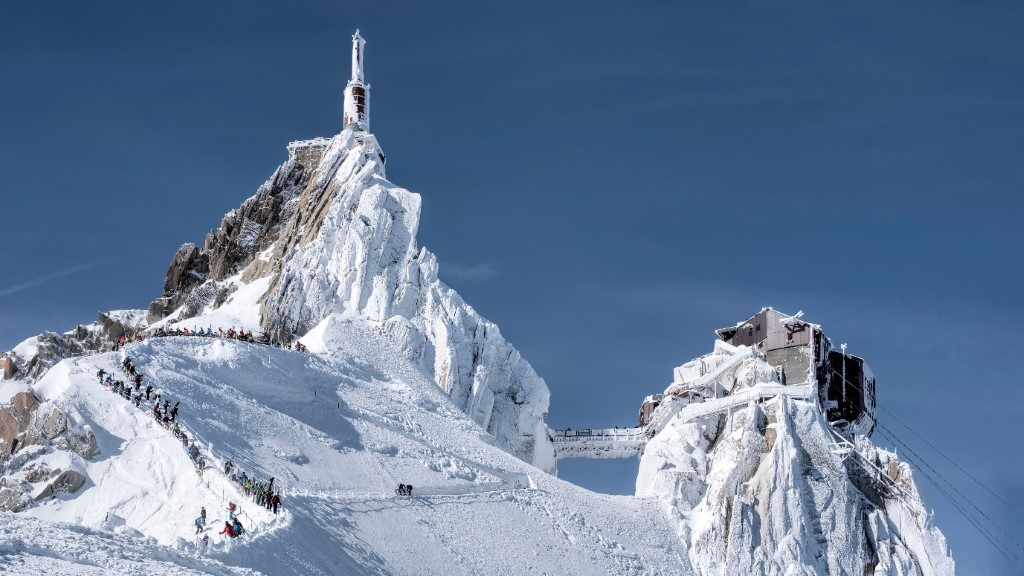 Vue sur l'Aiguille du Midi à Chamonix Mont Blanc