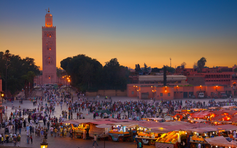 Place Jemaa El-Fna, Marrakech, Maroc