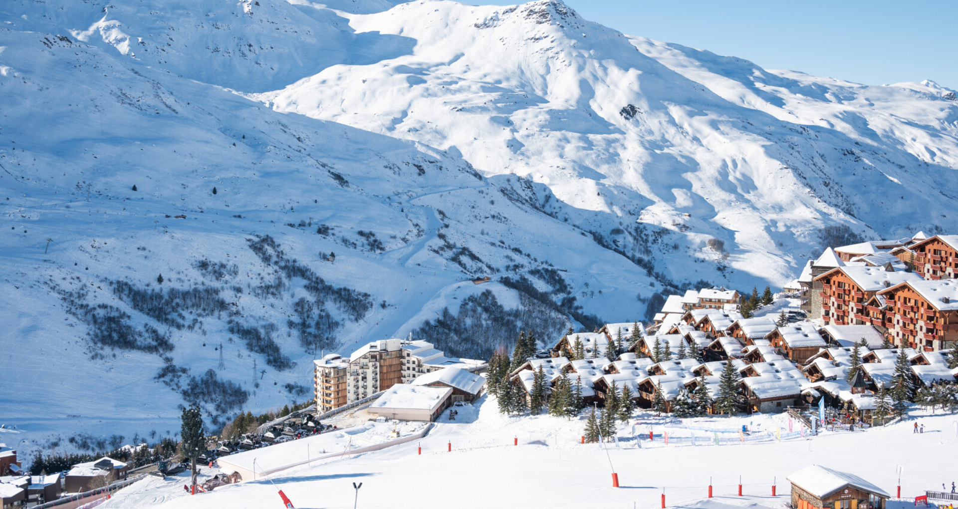 Vue panoramique sur la station de ski des Menuires