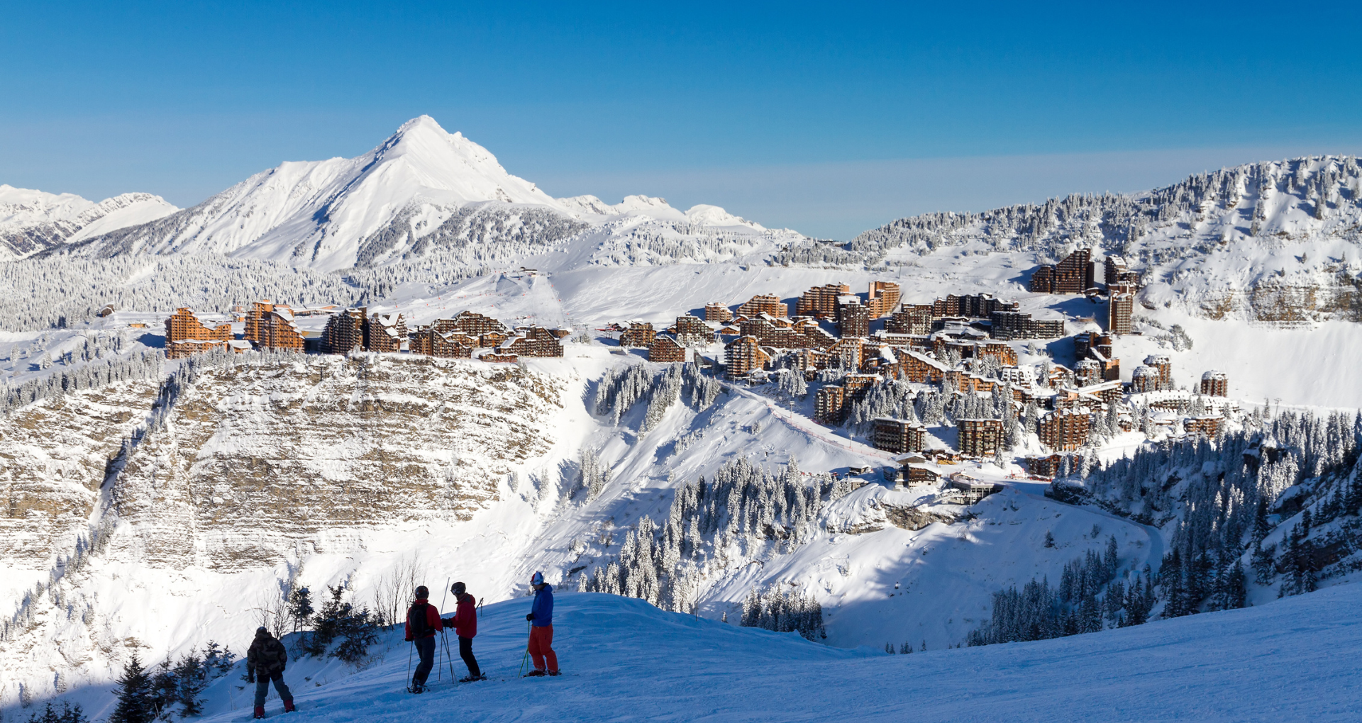 Vue panoramique sur la station de ski d'Avoriaz, en France