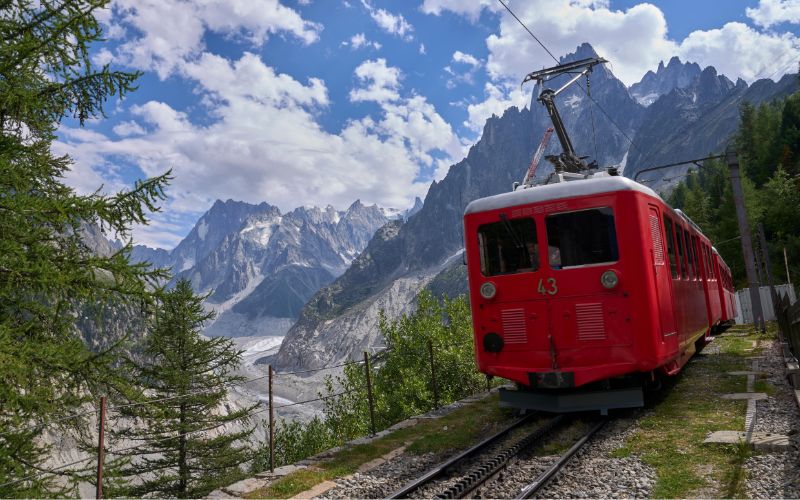 Train à Chamonix, en France