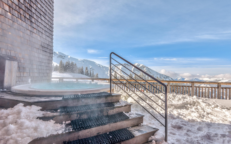 Le jacuzzi de la Résidence l'Amara à Avoriaz.