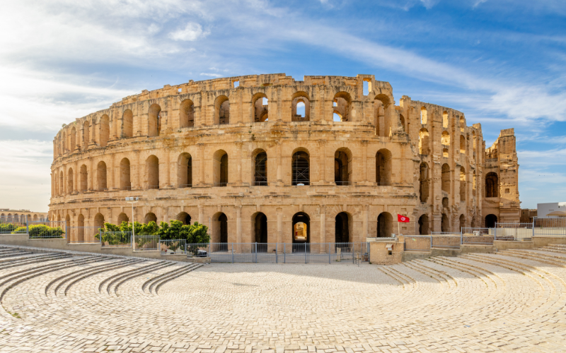 Amphithéâtre des ruine romaines à El Jem, Tunisie