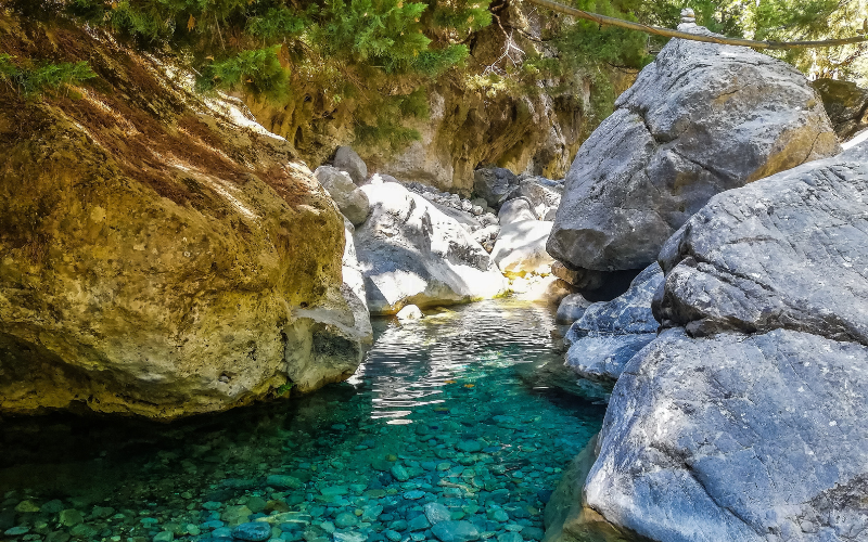 La gorge de Samaria. Parc national de Grèce, Crète